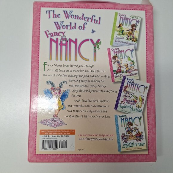 Fancy Nancy Book Set Handle Case Four Set Wonderful World Girl Kids Children Art - Picture 4 of 9